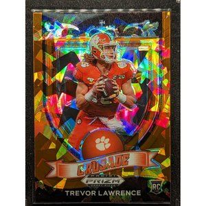 Trevor Lawrence Rookie 2021 Orange Prizm Crusade Cracked Ice Refractor Jaguars